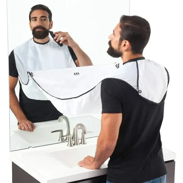 Men's Shave Beard Collector Non-Stick Beard Shaving Cape with Strong Suction Cup Men Gift Beard Gathering Cloth Bib Apron 2